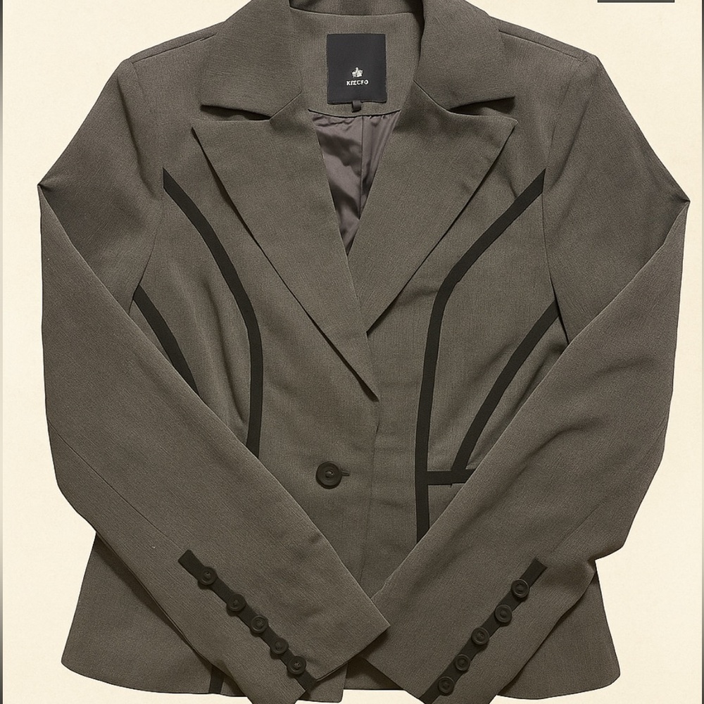 Adamo Charcoal Jacket with Black Details